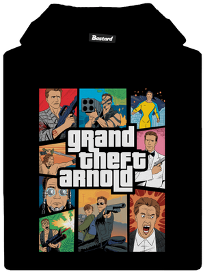 Grand Theft Arnold detská mikina klokanka Black