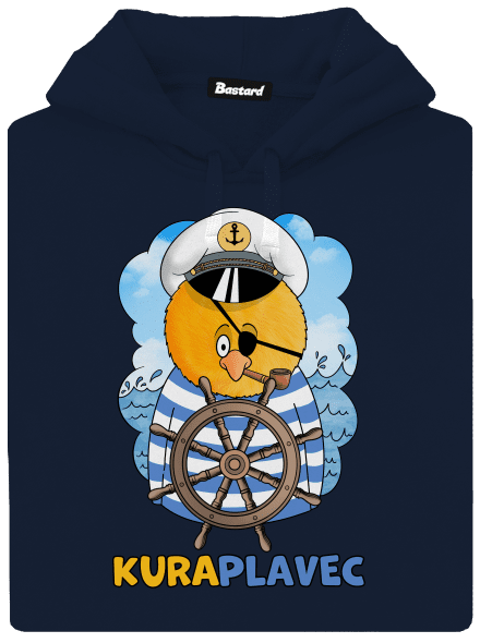 Kuraplavec pánska mikina klokanka Navy