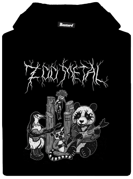 ZOO metal detská mikina klokanka Black