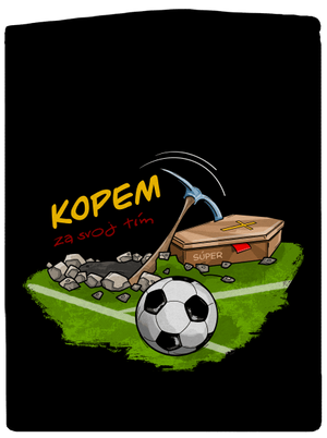 Kopem za svoj tím dámska mikina na zips Black