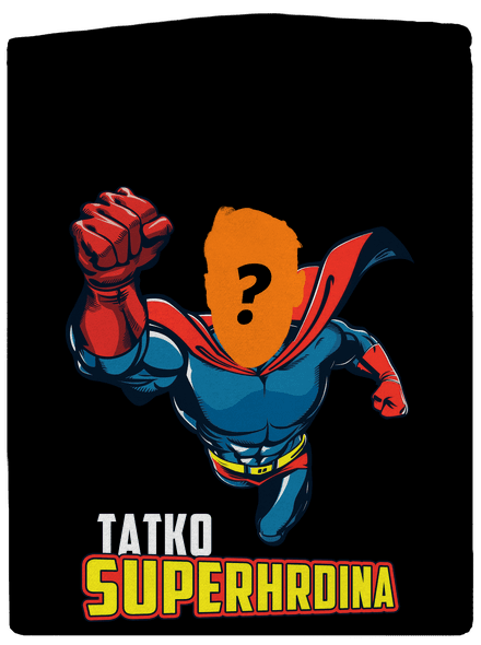 Tatko superhrdina pánska mikina na zips Black