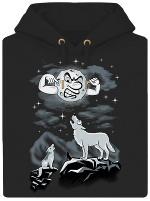 Vlčia ária unisex mikina premium Dark Black