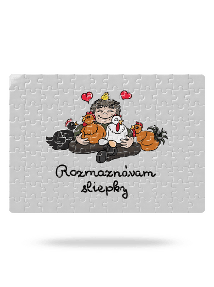 Rozmaznávam sliepky puzzle White