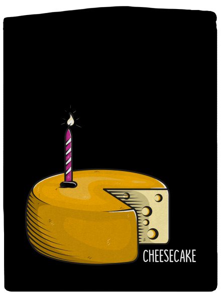 Cheese cake pánska mikina na zips Black