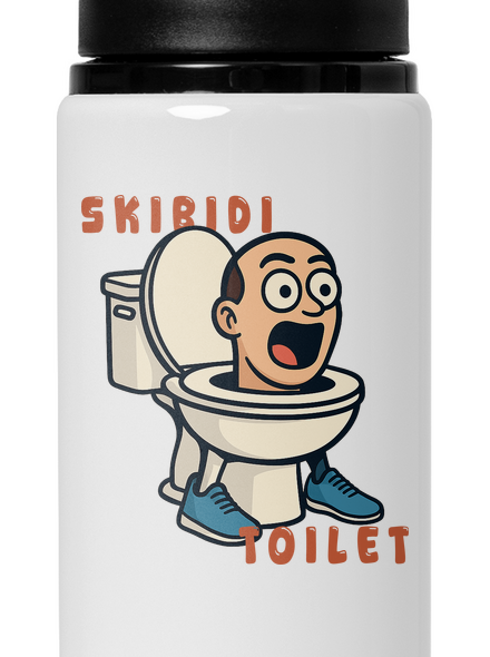 Skibidi Toilet flaša na vodu White