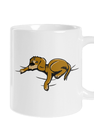 Spiaci pes klasický hrnček White