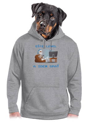 Ešte level pánska mikina klokanka Light Melange