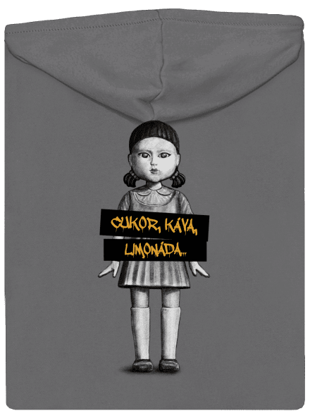 Cukor, káva, limonáda dámska mikina na zips Steel Gray