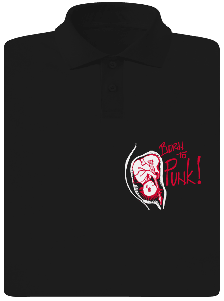 Born to punk pánska polokošeľa Black