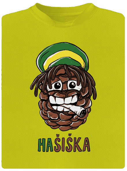 Hašiška pánske športové tričko Neon Yellow