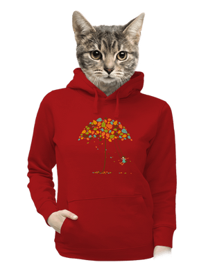 Radosť z jesene dámska mikina klokanka Red Mal