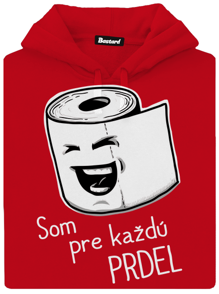 Prdel pánska mikina klokanka Red