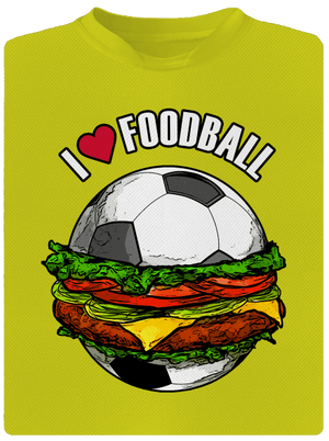 Foodball detské športové tričko Neon Yellow