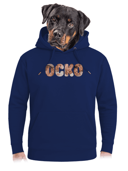 Nápis ocko z vlastných fotiek unisex mikina premium Navy