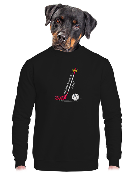Kráľ zahnutých čepelí - florbal unisex mikina bez kapucne Black