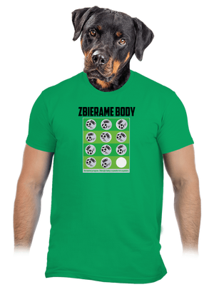 Zbierame body - futbal pánske tričko Kelly Green