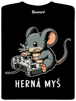 Herná myš detské tričko Black