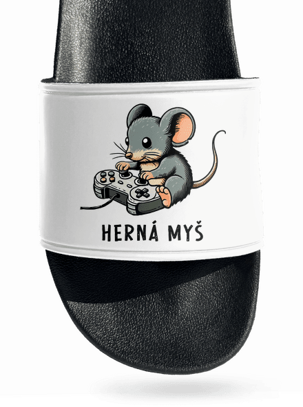 Herná myš šľapky White