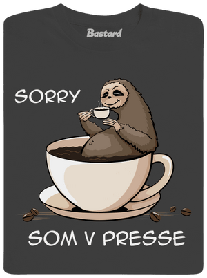 V presse pánske dlhý rukáv Dark Grey