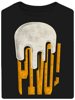 Nápis Pivo unisex tričko oversized Black