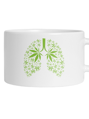 Ganja pľúca hrnček makronka White