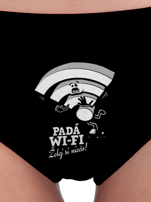 Padá wi-fi dámske nohavičky Black