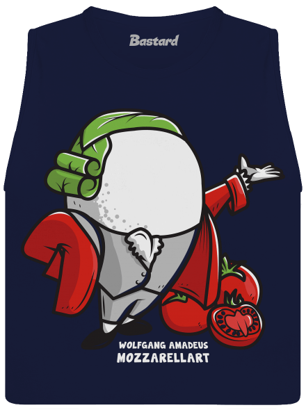 W. A. Mozzarellart dámske tielko voľné Navy