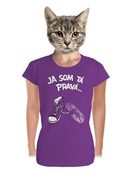 Hľadám tú pravú dámske tričko prémium Purple