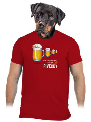 Pivečka pánske tričko Red