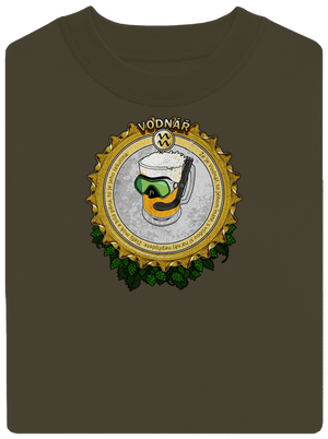 Pivný horoskop: Vodnár unisex mikina bez kapucne Urban Khaki