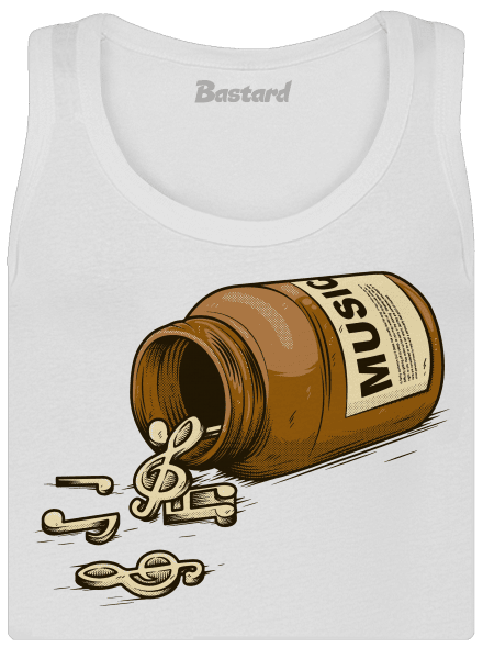 Music Pills dámske tielko klasické White