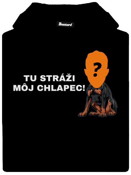 Tu strážim ja dámska mikina klokanka Black