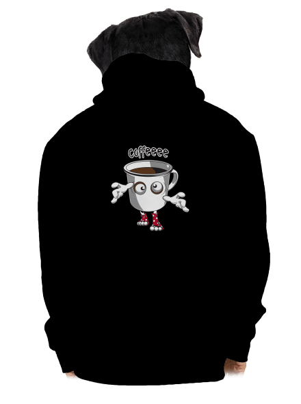 Zombie kafe pánska mikina na zips Black