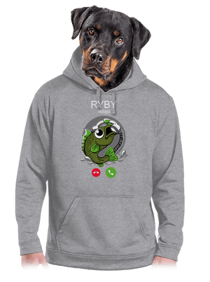 Ryby volají pánska mikina klokanka Light Melange