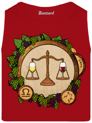 Vínny horoskop: Váha pánske tielko Red