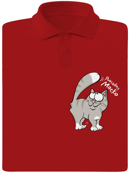 Macko a Micka pánska polokošeľa Red Mal