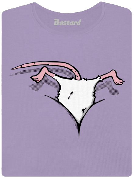 Myš vo výstrihu dámske tričko s lemom Lavender