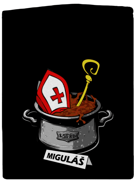 Miguláš pánska mikina na zips Black