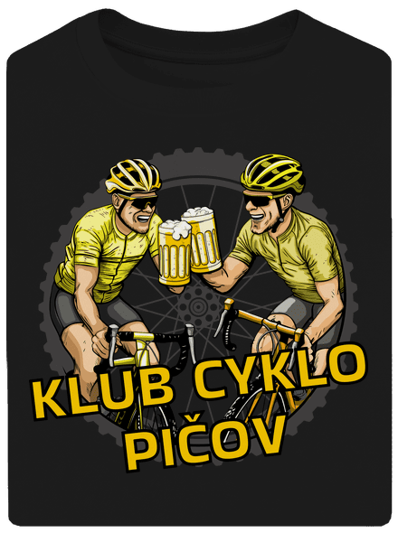 Klub cyklo pičov unisex tričko oversized Black