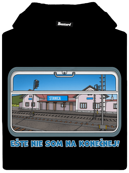Nie som na konečnej pánska mikina klokanka Black