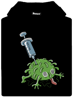 Zapichnutý covid dámska mikina klokanka Black