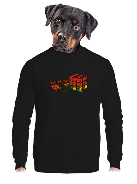No problem unisex mikina bez kapucne Black