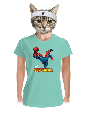 Môj superhrdina dámske športové tričko Mint Mal