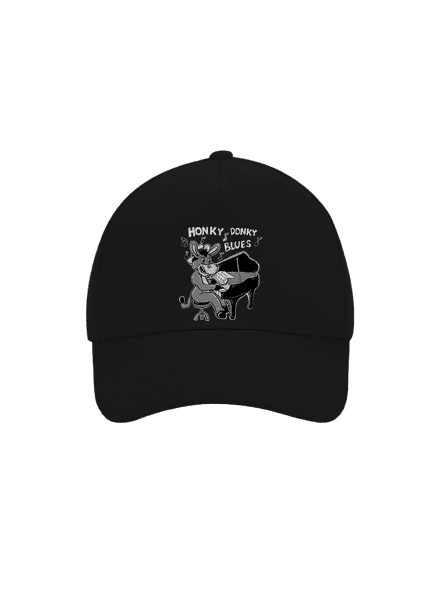 Honky donky blues šiltovka baseballka Black