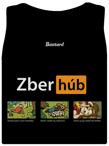 Zber húb dámske tielko klasické Black