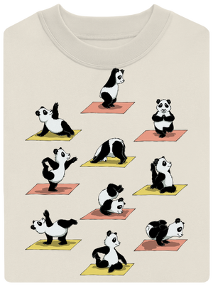 Pandia jóga unisex mikina bez kapucne Off White