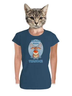 Nemám rád Vianoce dámske tričko prémium Petrol Blue