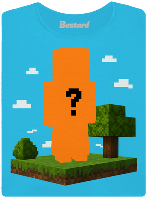 Minecraft z vlastnej fotky dámske tričko Blue Atol