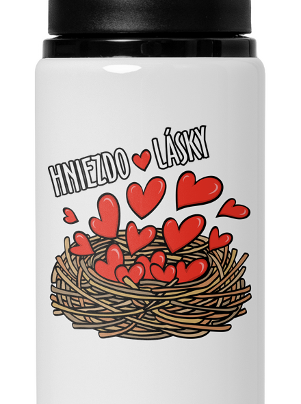 Hniezdo lásky flaša na vodu White
