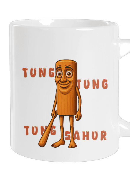 Tung Tung Tung Sahur – Italian Brainrot veľký hrnček White